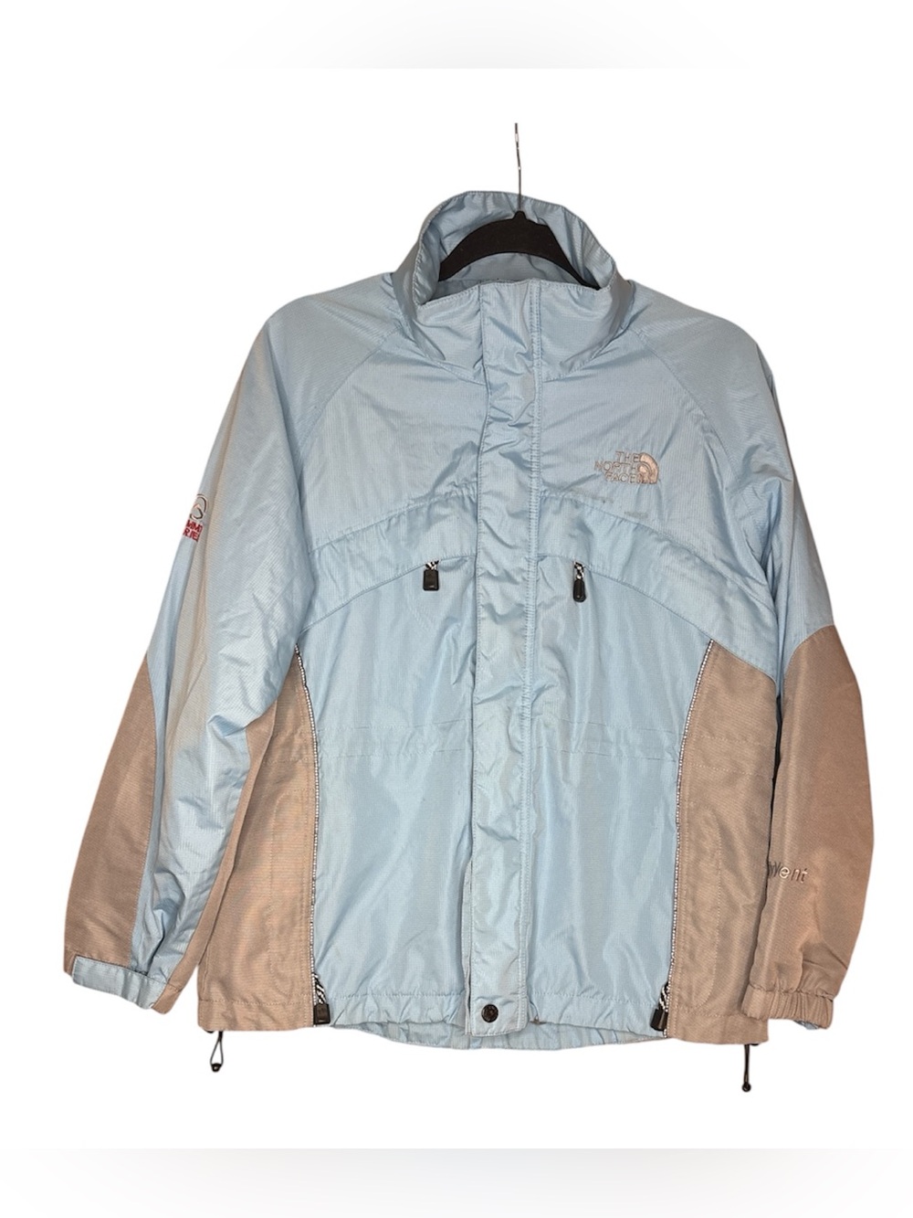 The North Face Summit Series HyVent Jacket  S Blue Beige Waterproof Shell Coat